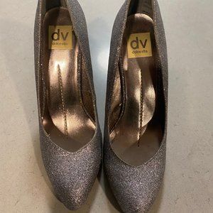 DV by Dolce Vita Silver Glitter Pumps 9